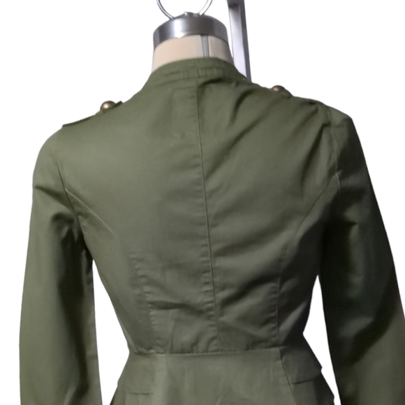 Miley Cyrus Green Army Brested Jacket Size S - Picture 14 of 16